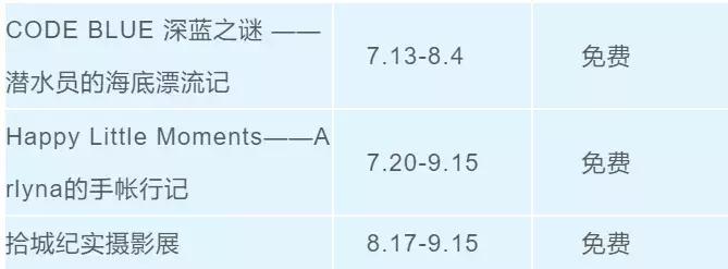 上海八月免费小众展,约起来的晚会