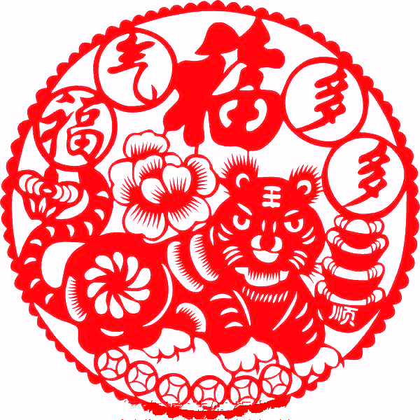 对称图形剪纸窗花,民俗窗花介绍