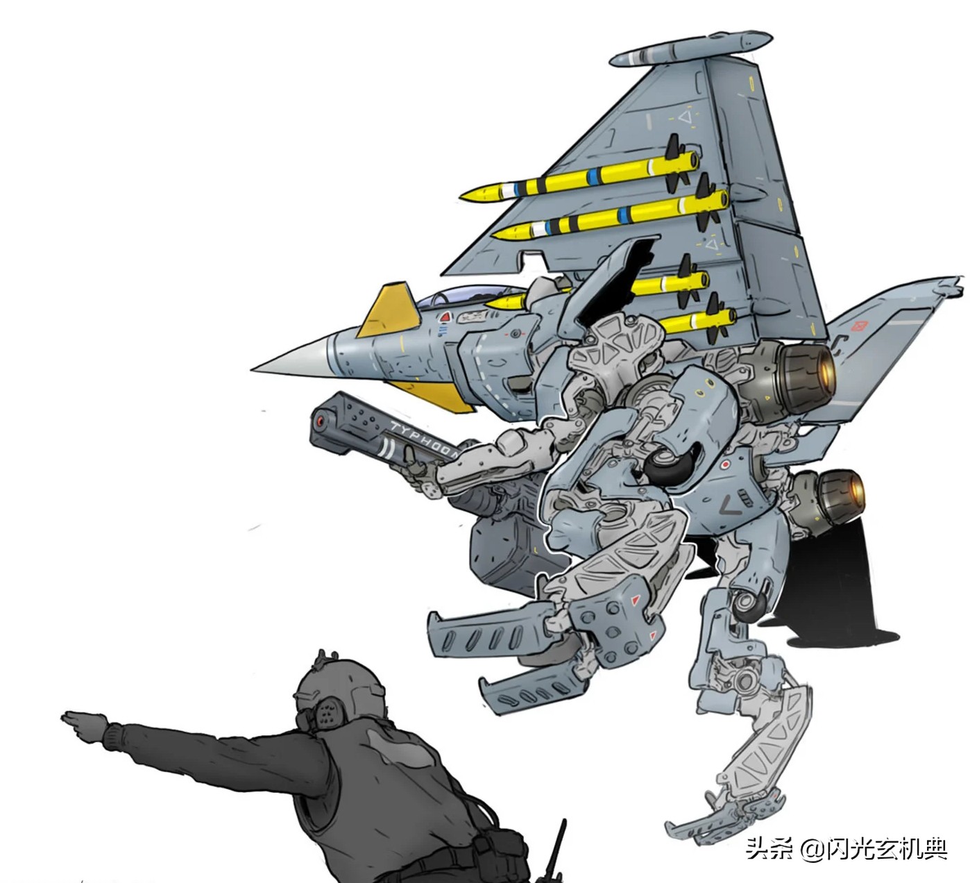 DipoMu*漫h**画插图:变形机甲时代的战斗机作品欣赏