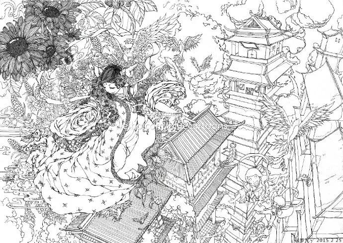 90后插画师画鬼,90后插画师山海经神兽