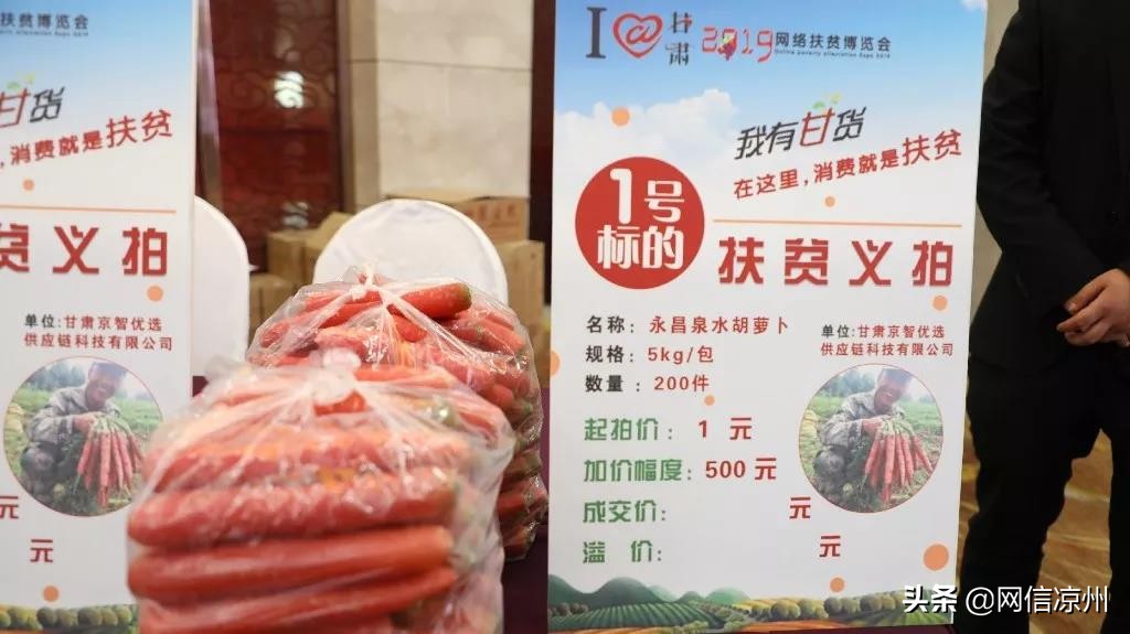 I@甘肃2019网络扶贫博览会金昌公益拍卖成交额超4万元