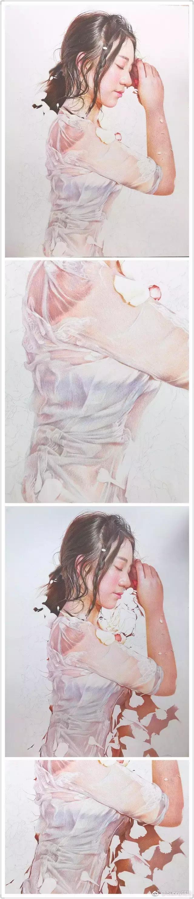 彩铅卡通人物画美少女教程,彩铅可爱人物