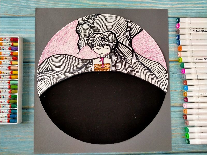 用卡纸画公主的小裙子,可打印的儿童涂色画公主