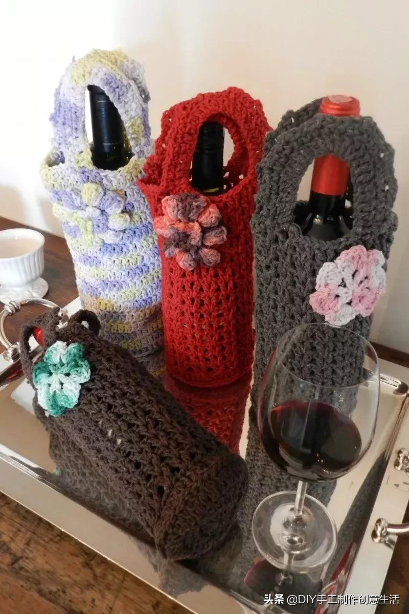 钩针编织收纳包,钩针编织一个简单的收纳篮放钥匙