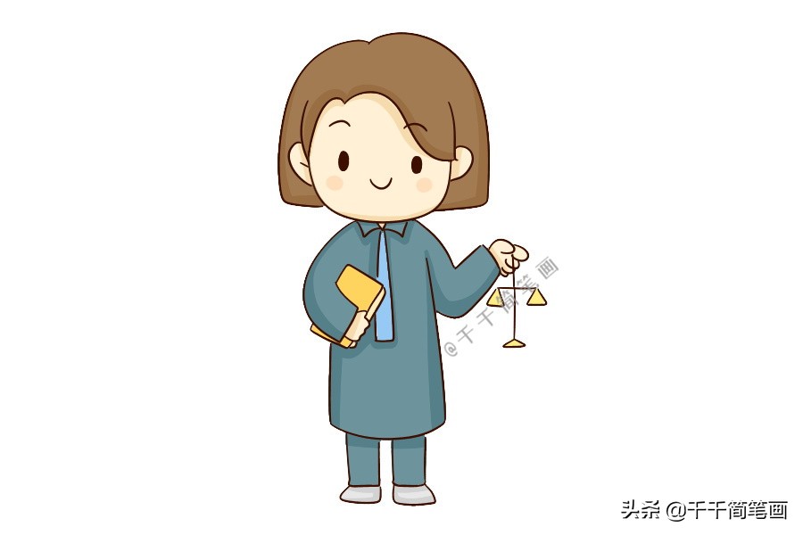 十个职业人物简笔画,q版人物女生可爱简笔画