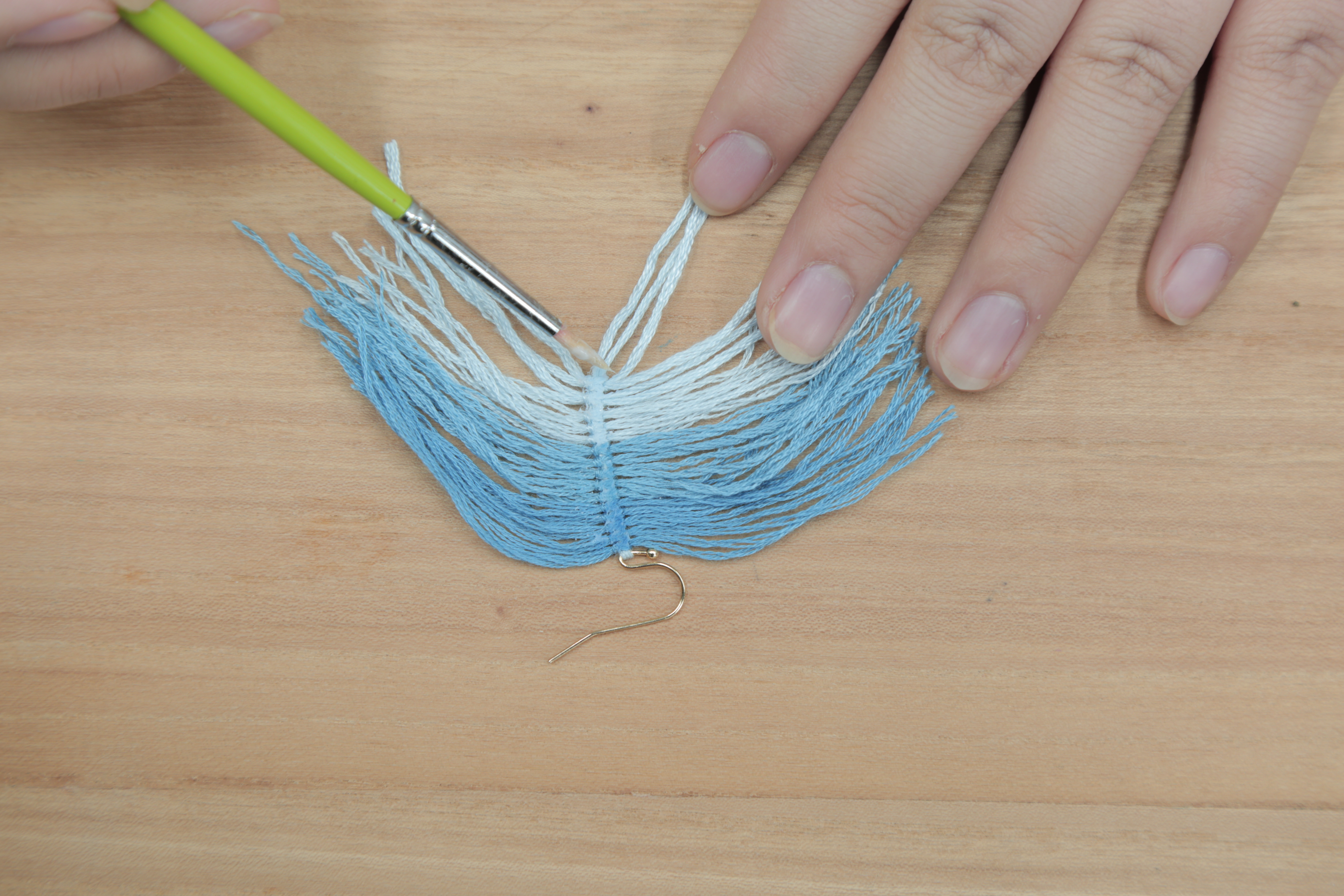 复古羽毛耳环,手工马海毛耳环