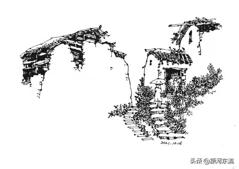 刘福建与他的钢笔画