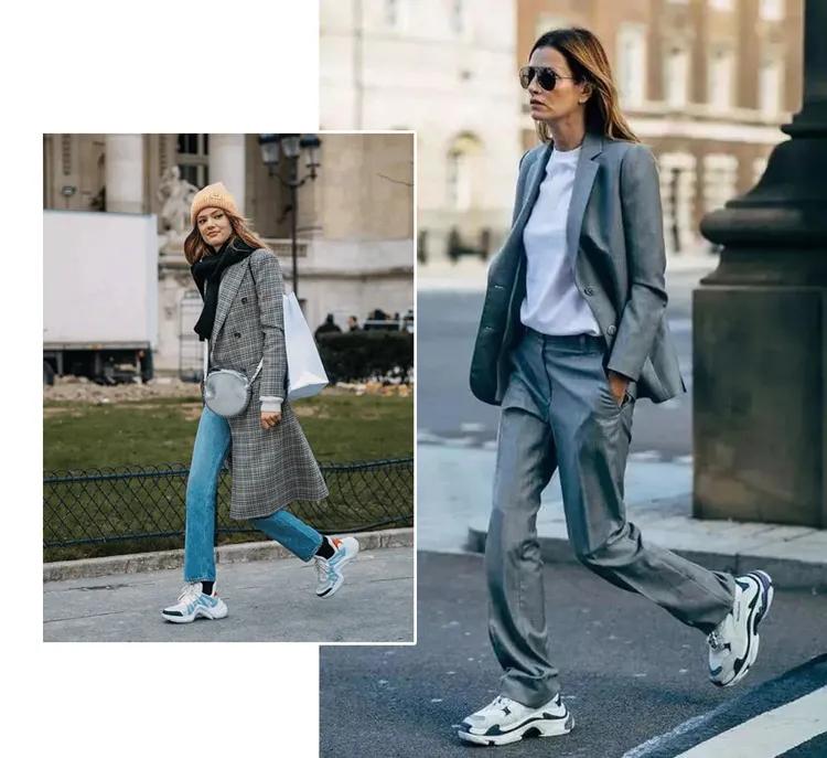 谁说小白鞋土这样穿又酷又美,2021流行的小白鞋显瘦又百搭