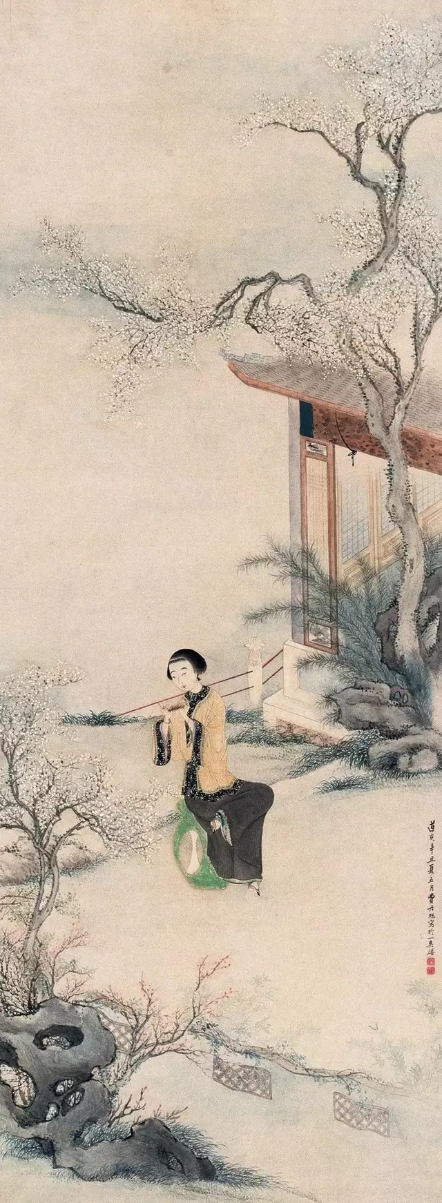 清代名家费丹旭笔下仕女图,费丹旭仕女画高清