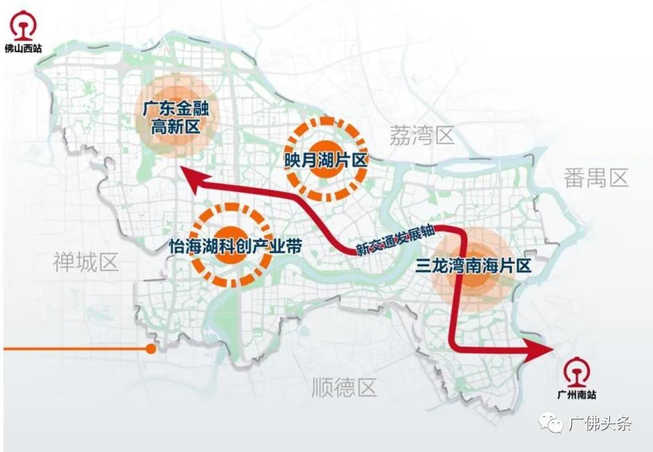 南海桂城三山片区,桂城板块区域图