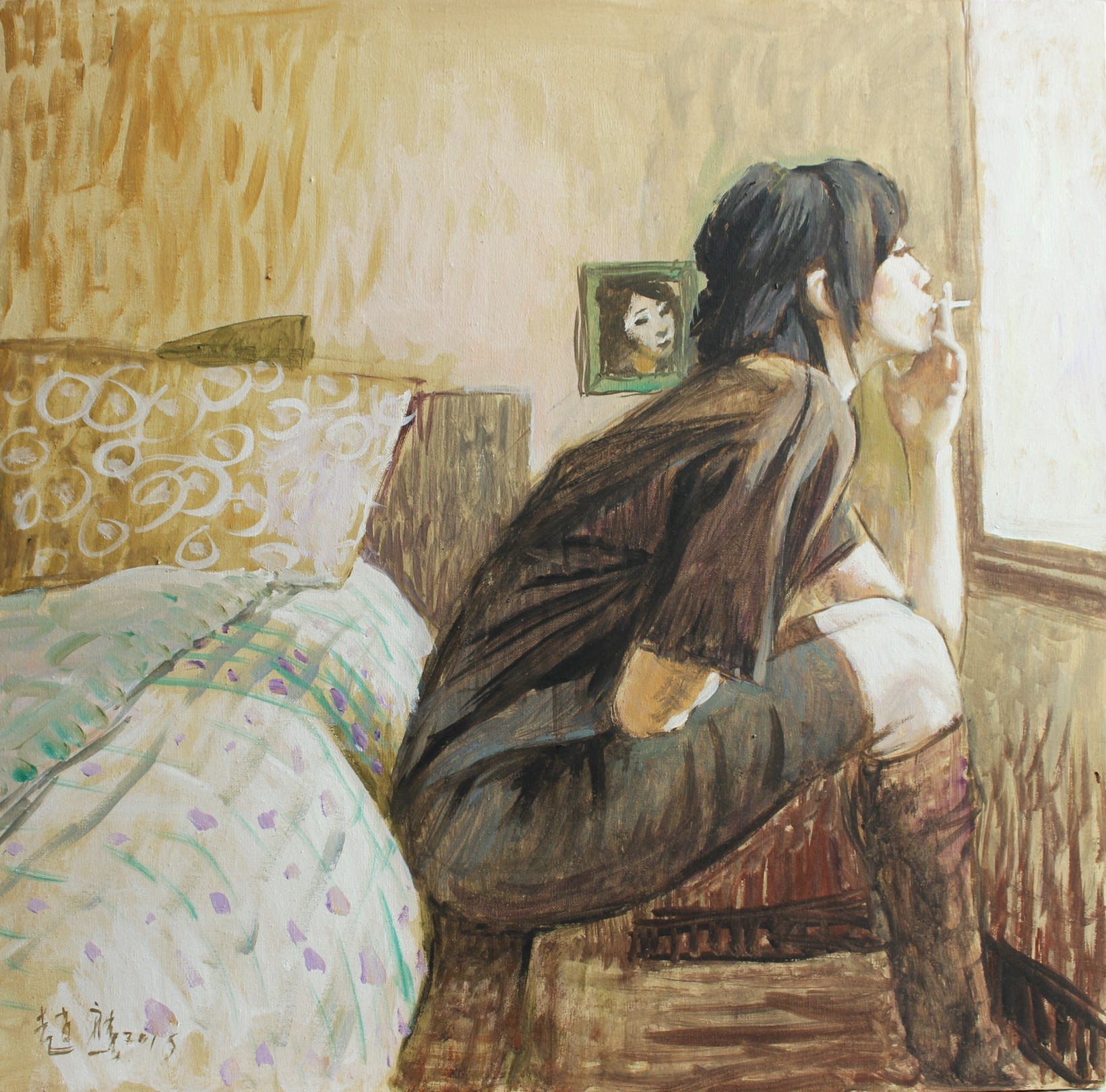 柠檬汁氤在水中　角落里美人如茵——画家赵鹰的写意油画