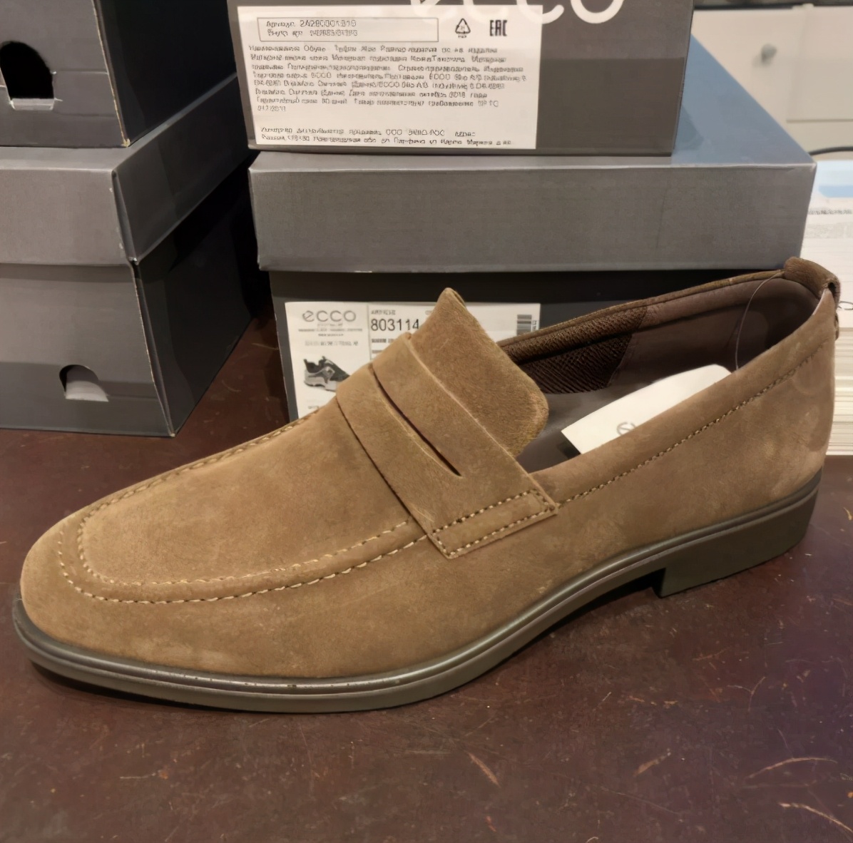 ecco男鞋棕色,ecco男鞋海外代购