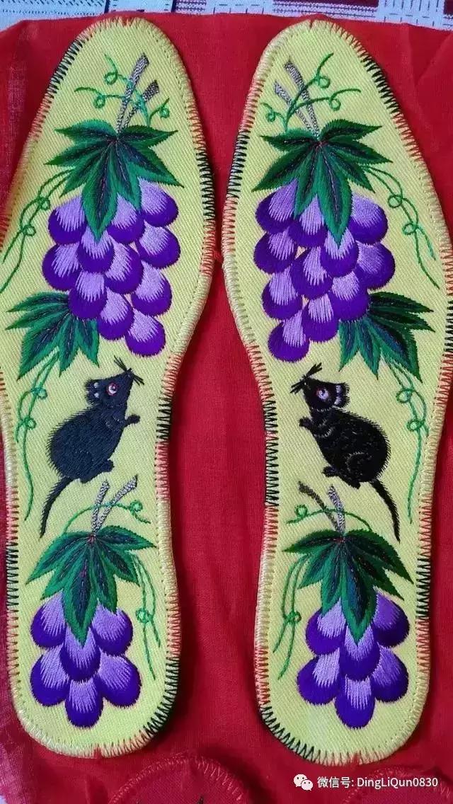 鞋垫手工刺绣最好看复杂的图案,刺绣作品展示简单