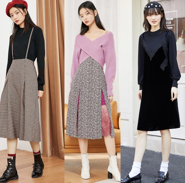 冬日穿搭内搭推荐女,冬日内搭连衣裙平价推荐