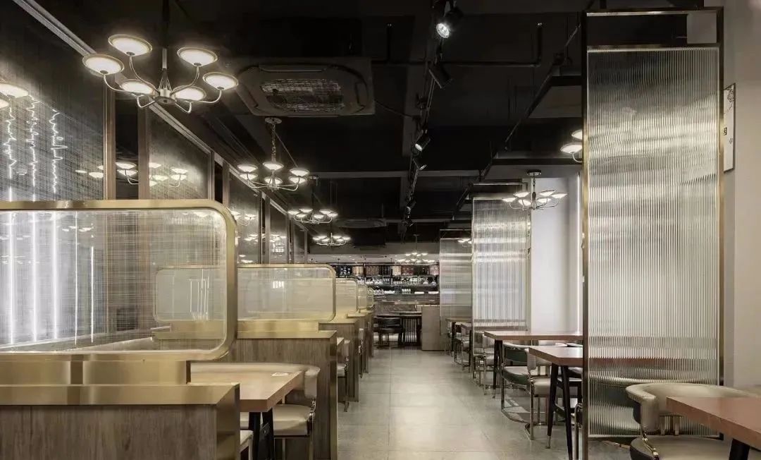 小户型奶油风客餐厅设计,咖啡餐厅设计效果图