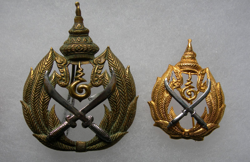 泰国皇家*队军**徽章很有特色，王冠标志象征王权，巴育都不敢不戴