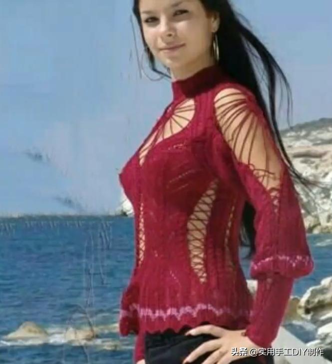 云帛蕾丝圆领披肩钩针图解,蕾丝棒针花样图解