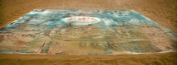 敦煌沙漠惊现64平米巨型沙画，奋战10天10夜创作，仅存在一天就消失