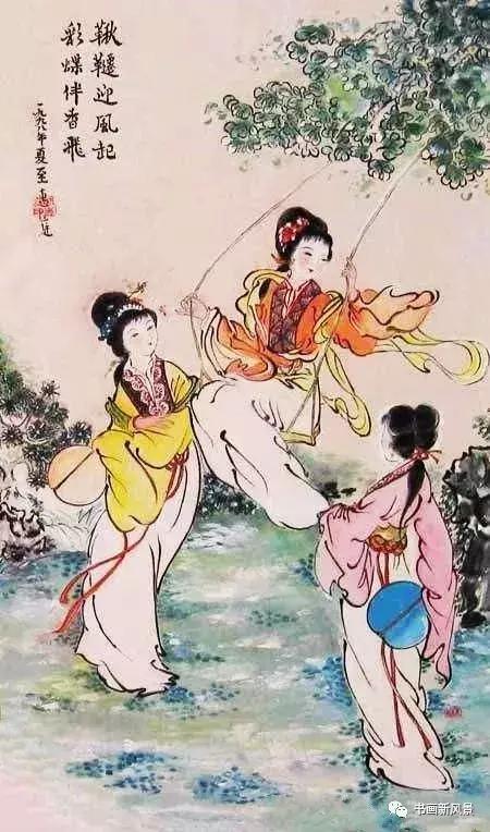 国画里的清明,清明时节传统习俗的画