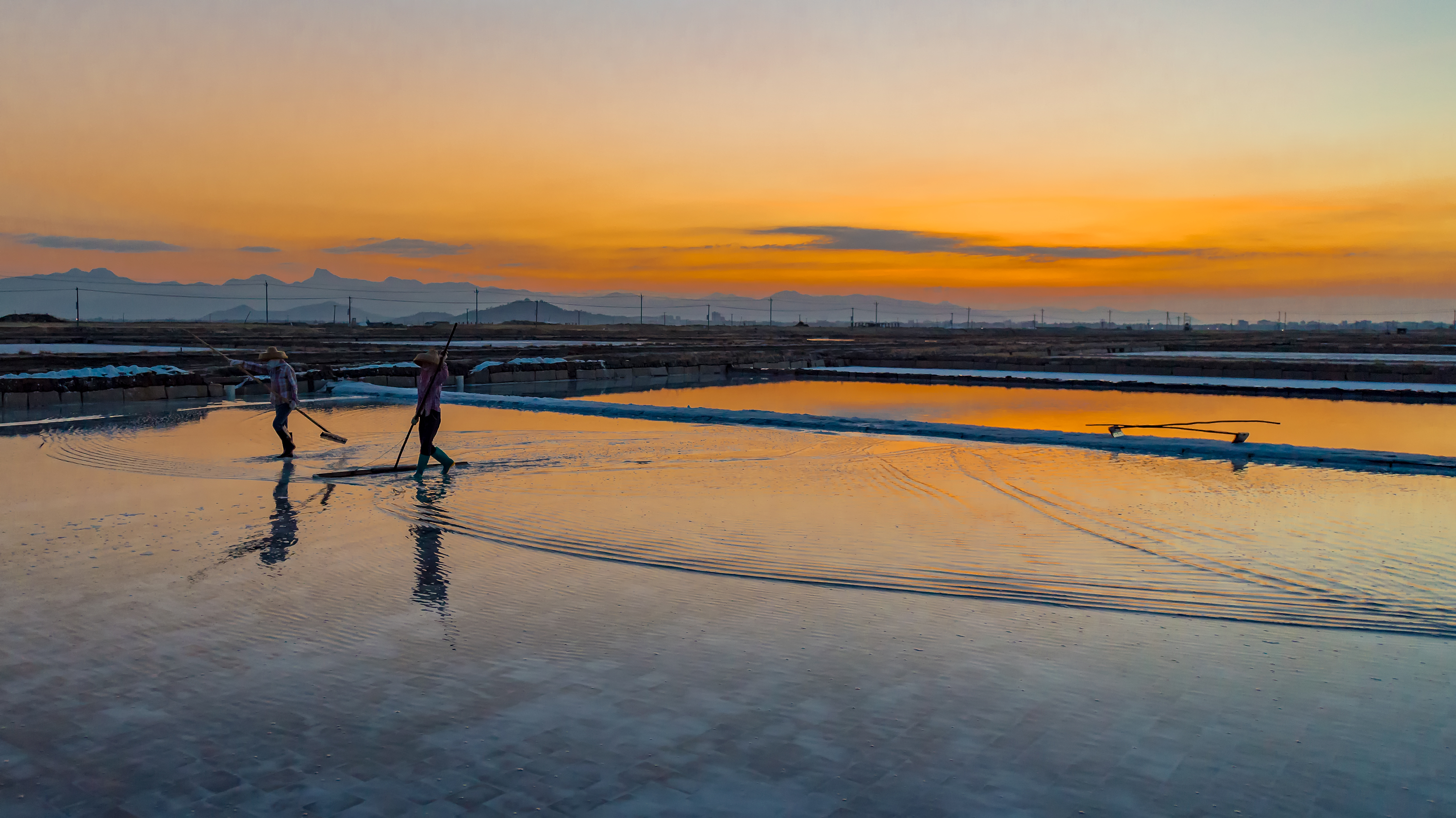 看日出海盐,看日出视频盐池