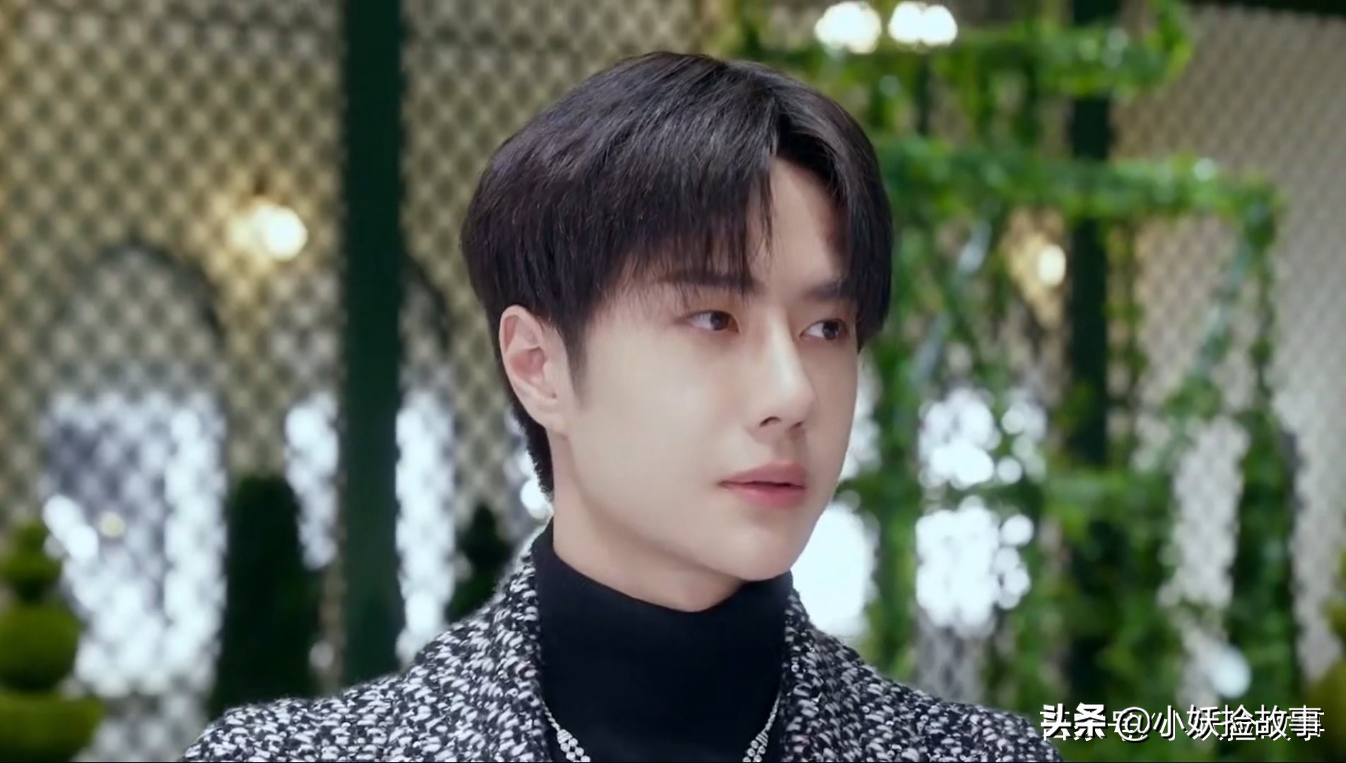 王一博香奈儿蓝格外套,王一博同款香风外套