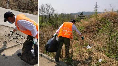 调兵山：移动的“黄马甲”，假期里环境卫生的坚守者
