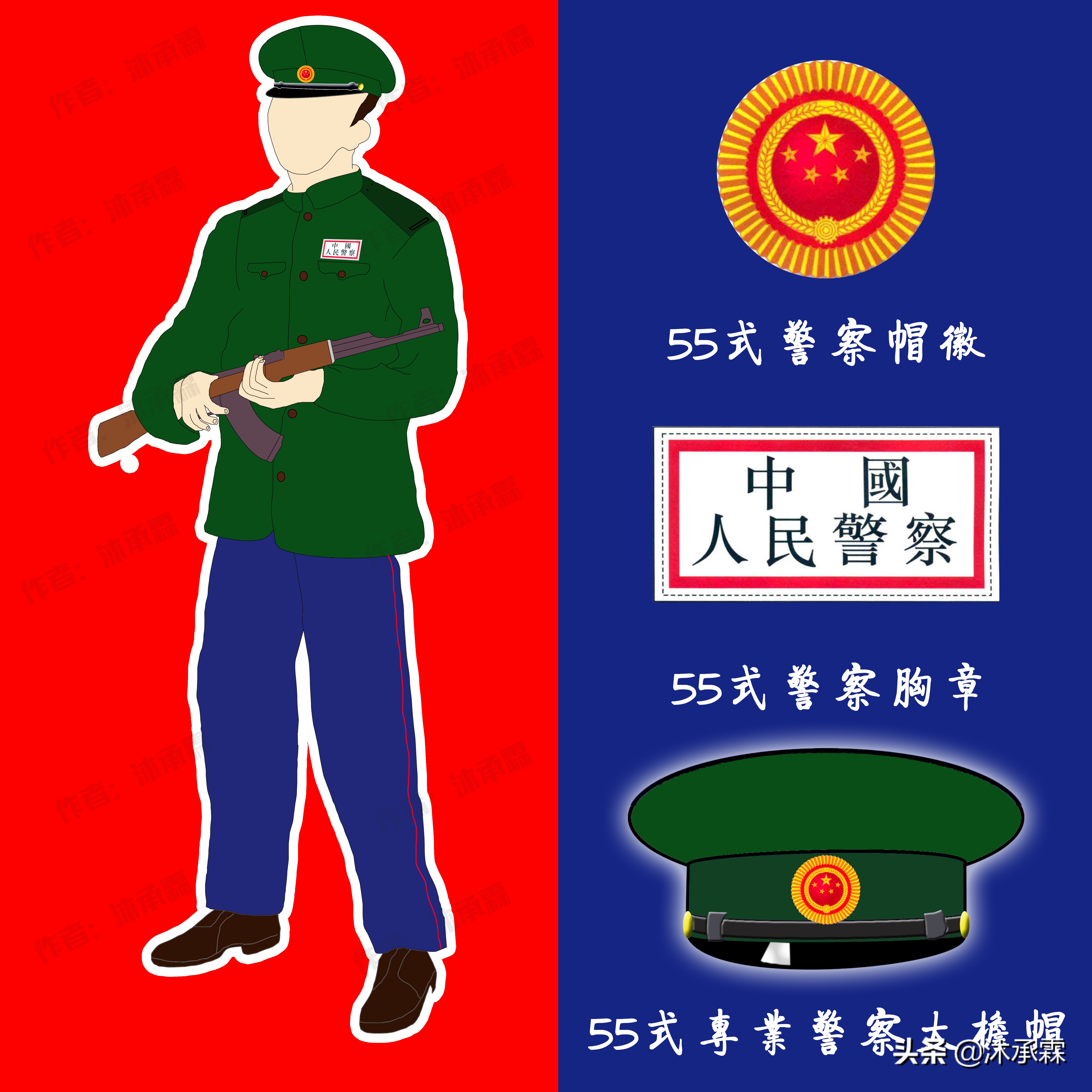 我国警察服装变迁图,中国人民武装警察部队军服变迁史