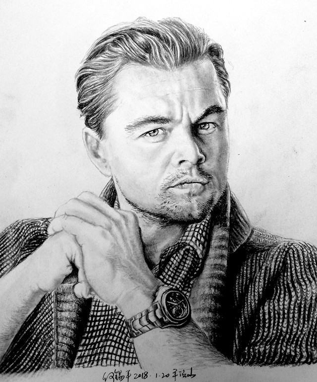 碳铅素描,明星彩铅素描画像图片
