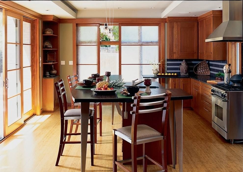 厨房餐厅装修效果图大全中式风格,入户左边厨房客餐厅装潢效果