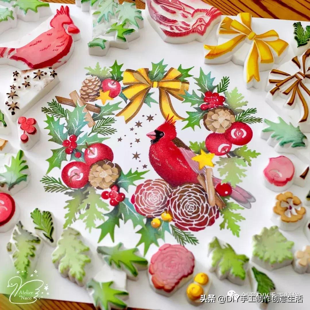 用笔刀雕刻橡皮擦,用刻刀在纸上刻字