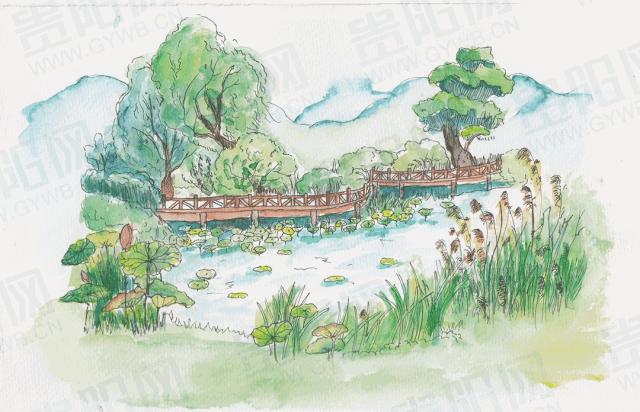 贵阳标志性建筑手绘,贵阳奥林匹克体育中心美图