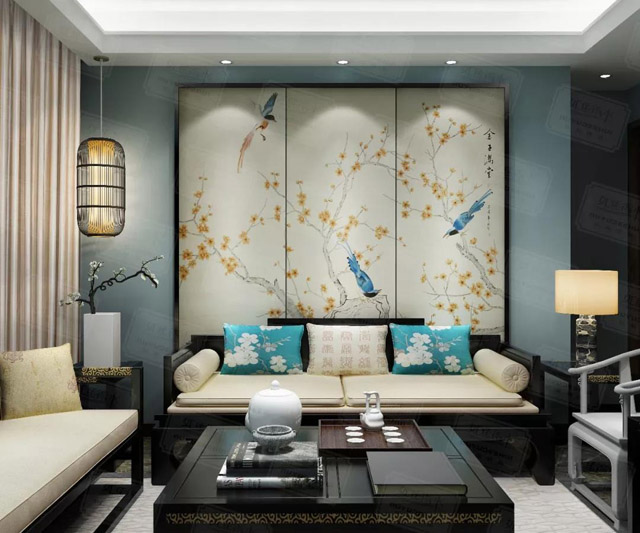 如鱼得水背景墙效果图加钛金条,如鱼得水哑光背景墙