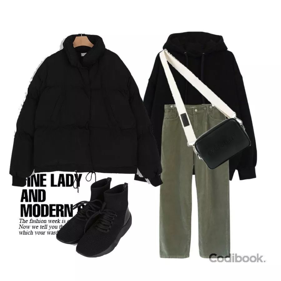 冬季黑色羽绒服高级配色,冬季好看的黑色羽绒服推荐