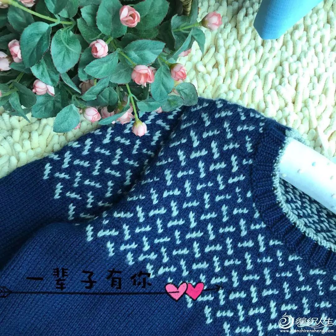 三四岁女宝提花毛衣棒针编织教程,女宝宝双色提花毛衣的编织教程