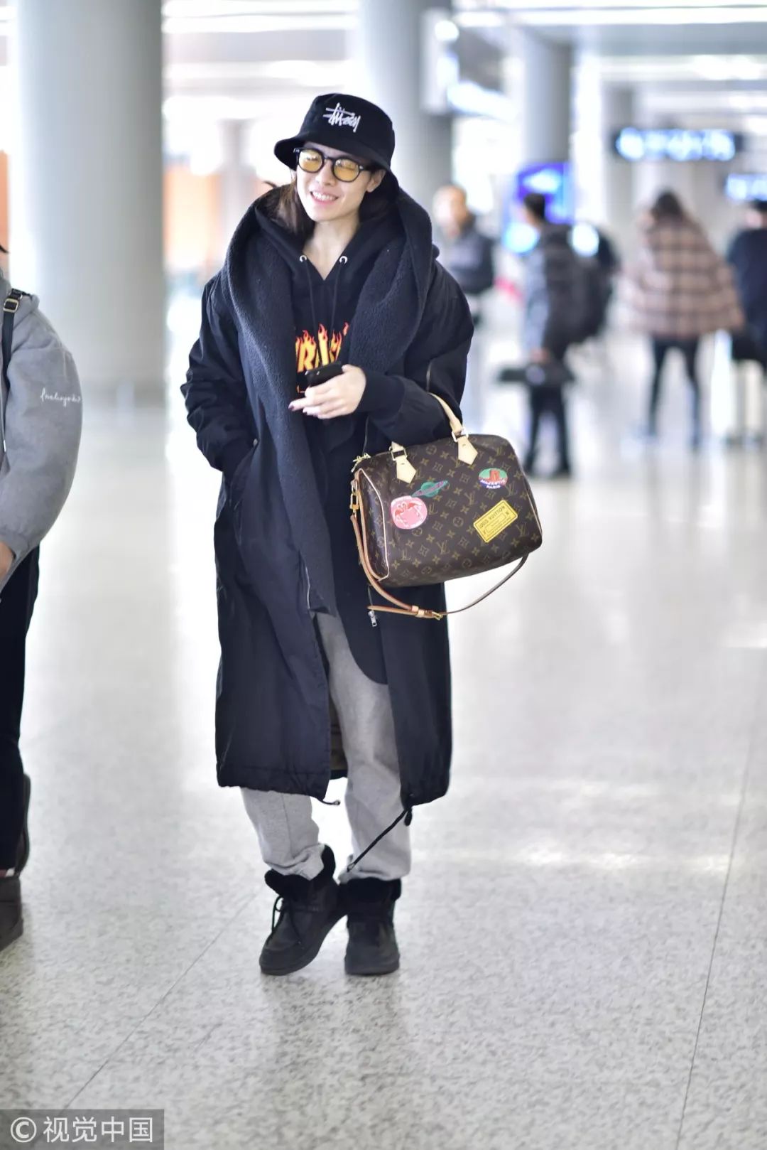 半筒靴女冬加绒毛毛鞋,毛毛靴运动女网红爆款