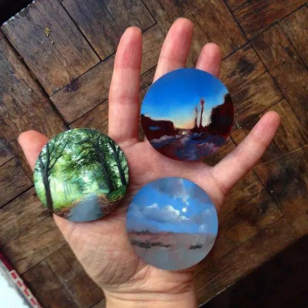 油画风景随身带,旅游景点油画