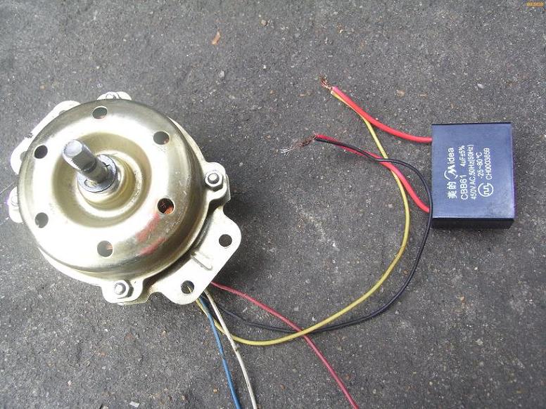 电风扇摇头电机怎么接入电容,风扇电机配电容怎么接线