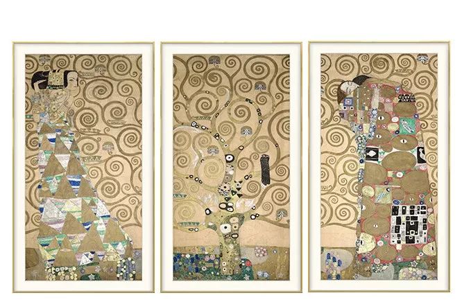 克里姆特生命之树创意美术,克里姆特装饰风绘画作品