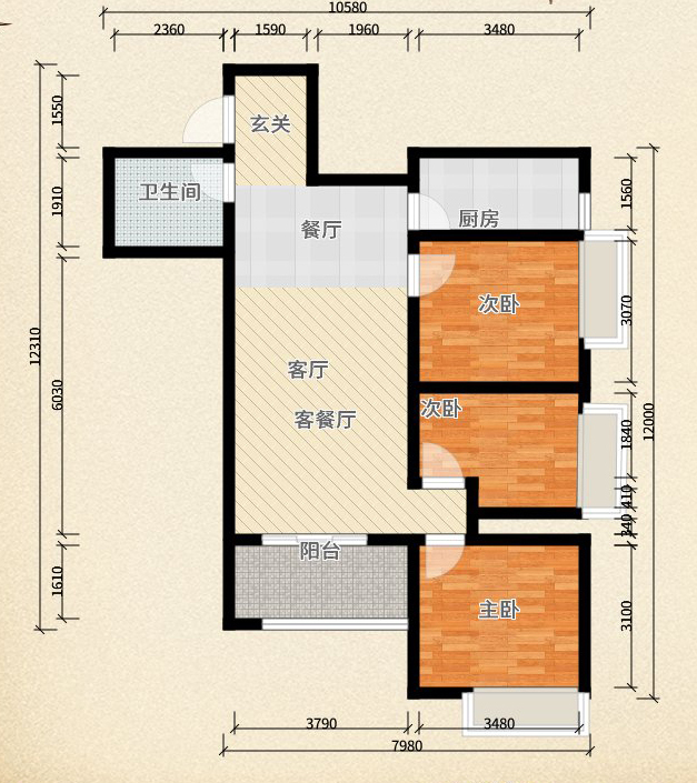 北欧风简单装修房子图片,北欧风小三房装修设计图