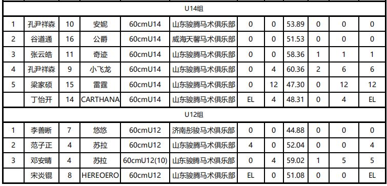 2024年中国马术协会青少年u系列赛,中马青少年比赛