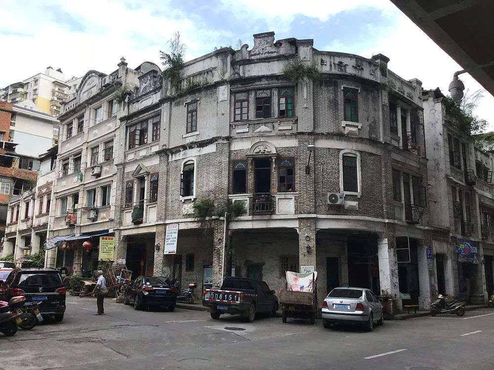 骑楼老街美景图,骑楼手绘图