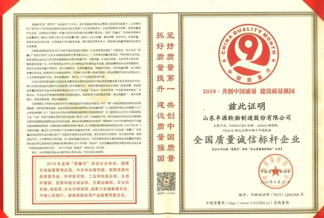 丰源轮胎制造股份有限公司,山东丰源轮胎旗下品牌