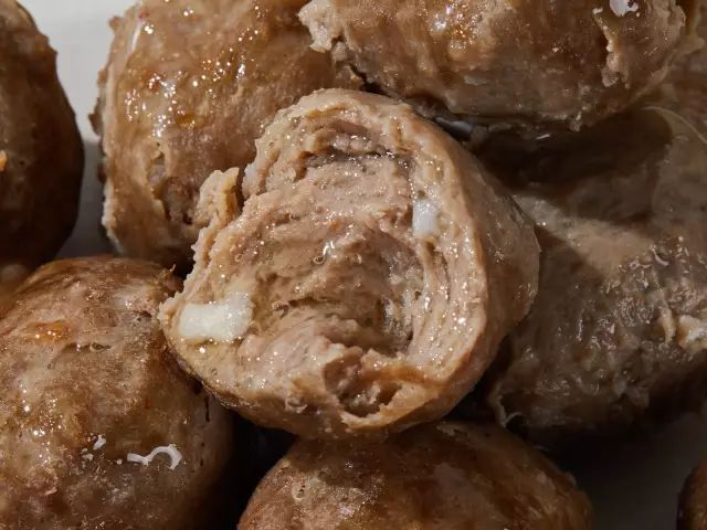 超级正宗的手打潮汕牛肉丸,正宗潮汕牛肉丸纯手工会爆汁