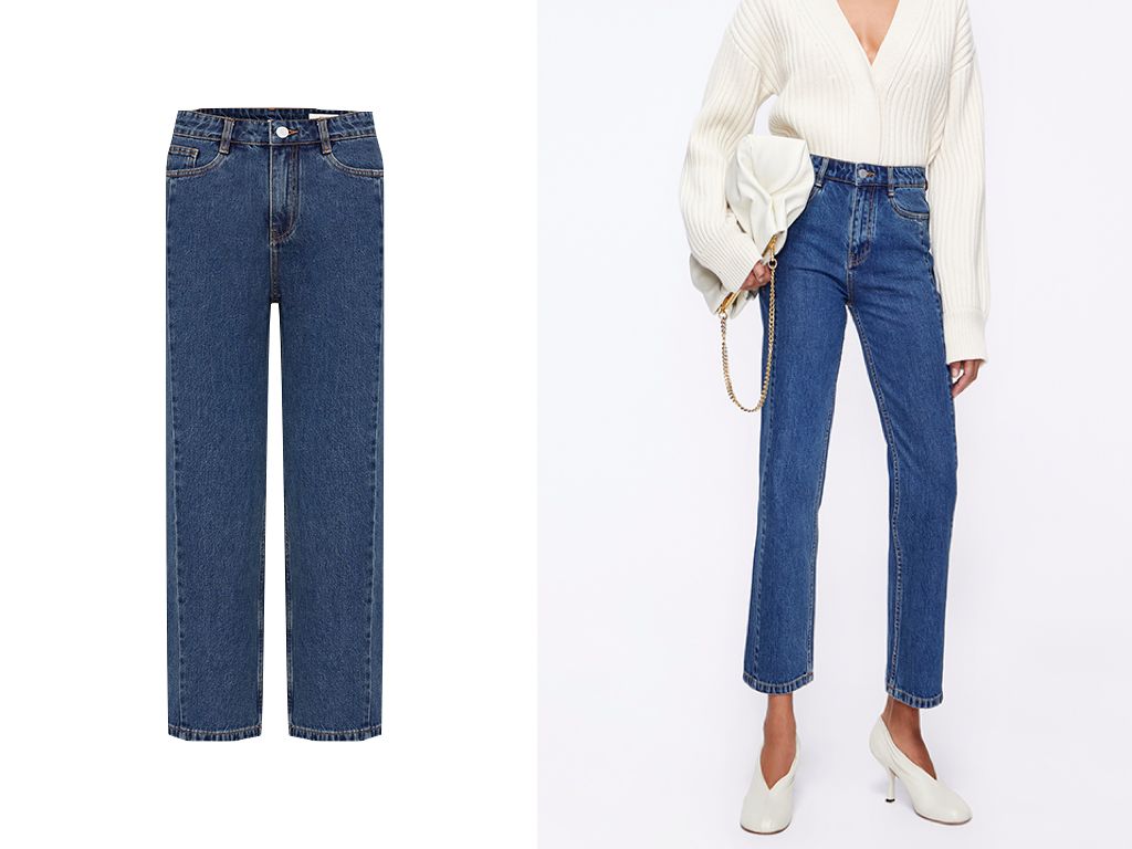 直筒修饰腿型牛仔裤,修饰腿型巨好搭配的牛仔裤