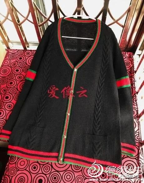 棒针手织毛衣男士开衫款式,粗棒针编织男士开衫毛衣