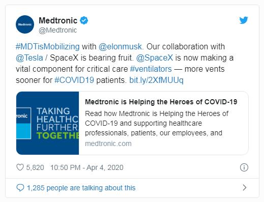 马斯克已向加州交付1000台呼吸机,马斯克最新发布的车用的什么材料