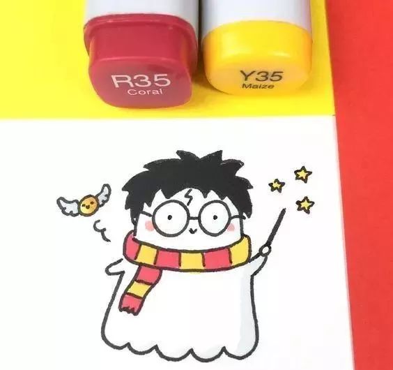 好看又简单的简笔画马克笔,可爱简单的马克笔简笔画