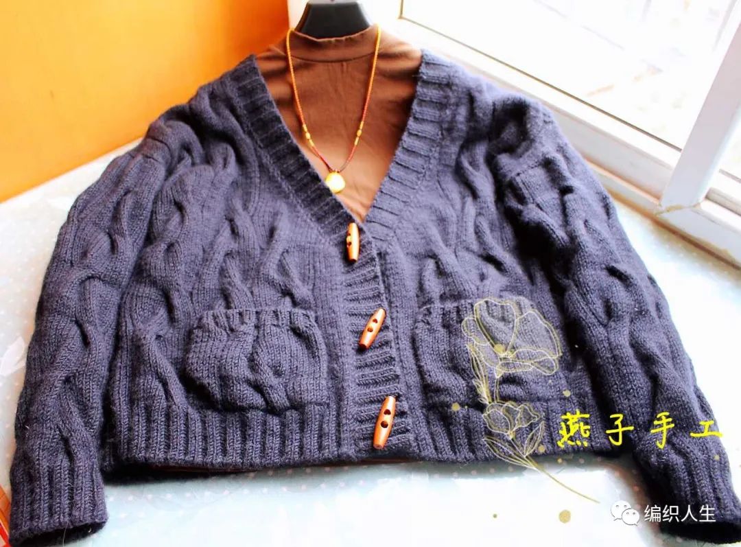 钩针仿淘宝羊绒开衫,软糯仙仙的马海毛棒针编织开衫