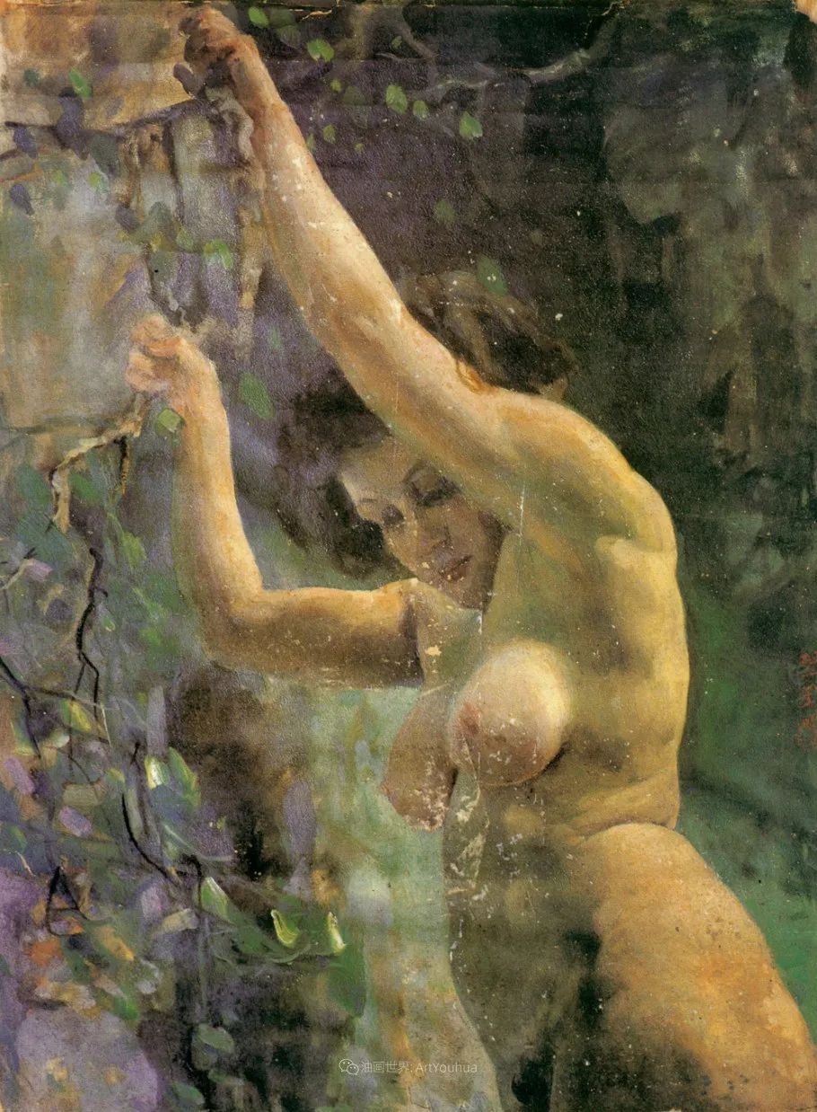 徐悲鸿先生的巨幅油画愚公移山,徐悲鸿中国现代画之父