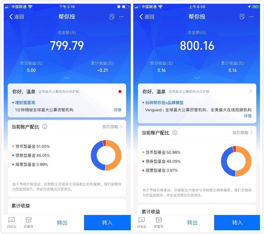 支付宝帮你投收益实测,支付宝帮你投近期收益